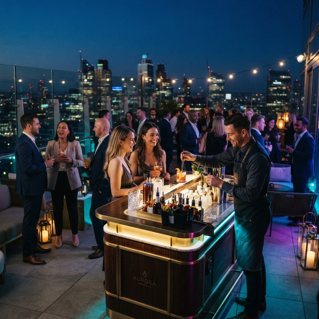 Corporatif avec le bar mobile Skyfest